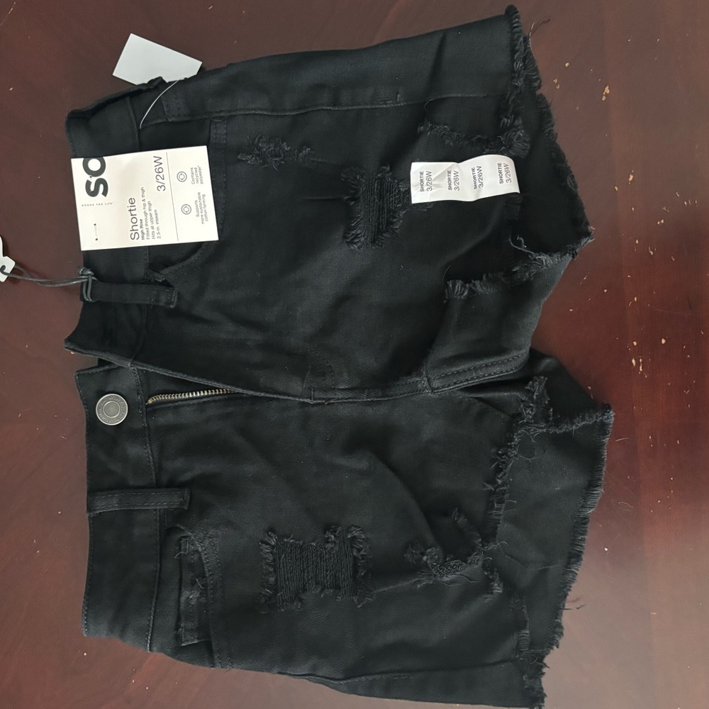 SO Black Denim Shortie